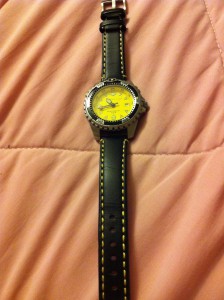 Momentum M1 on Stapsco black with yellow stitch leather