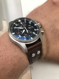Brown leather on an IWC Pilot 3777