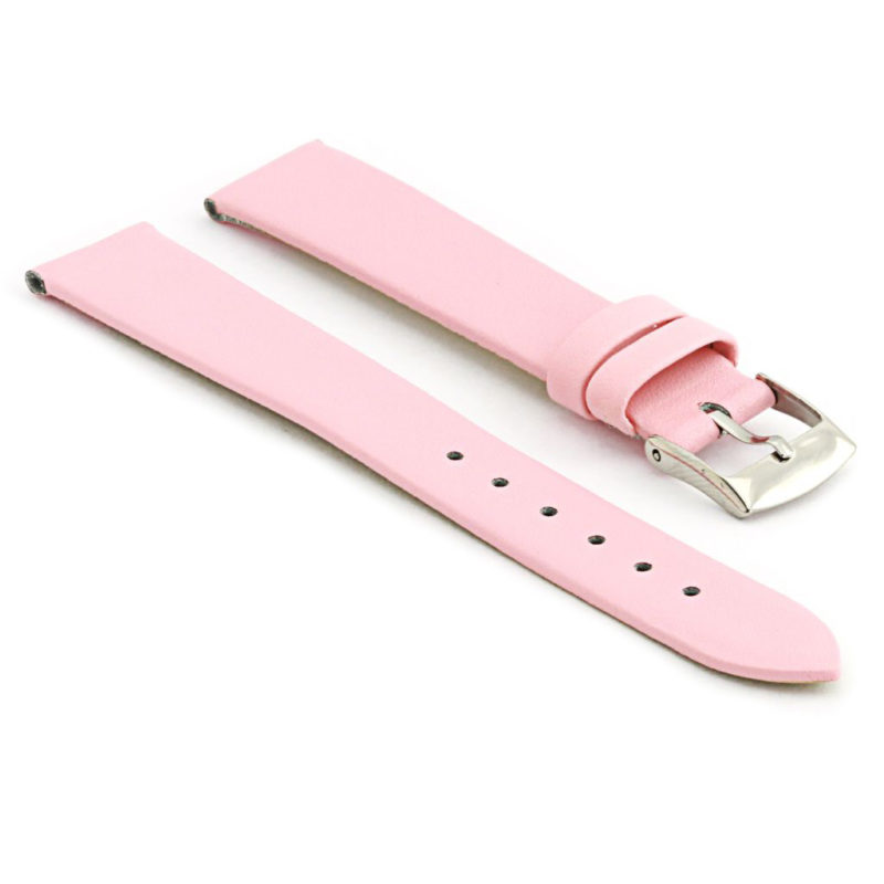 301.13 Womens Thin Leather Watch Strap in Pink