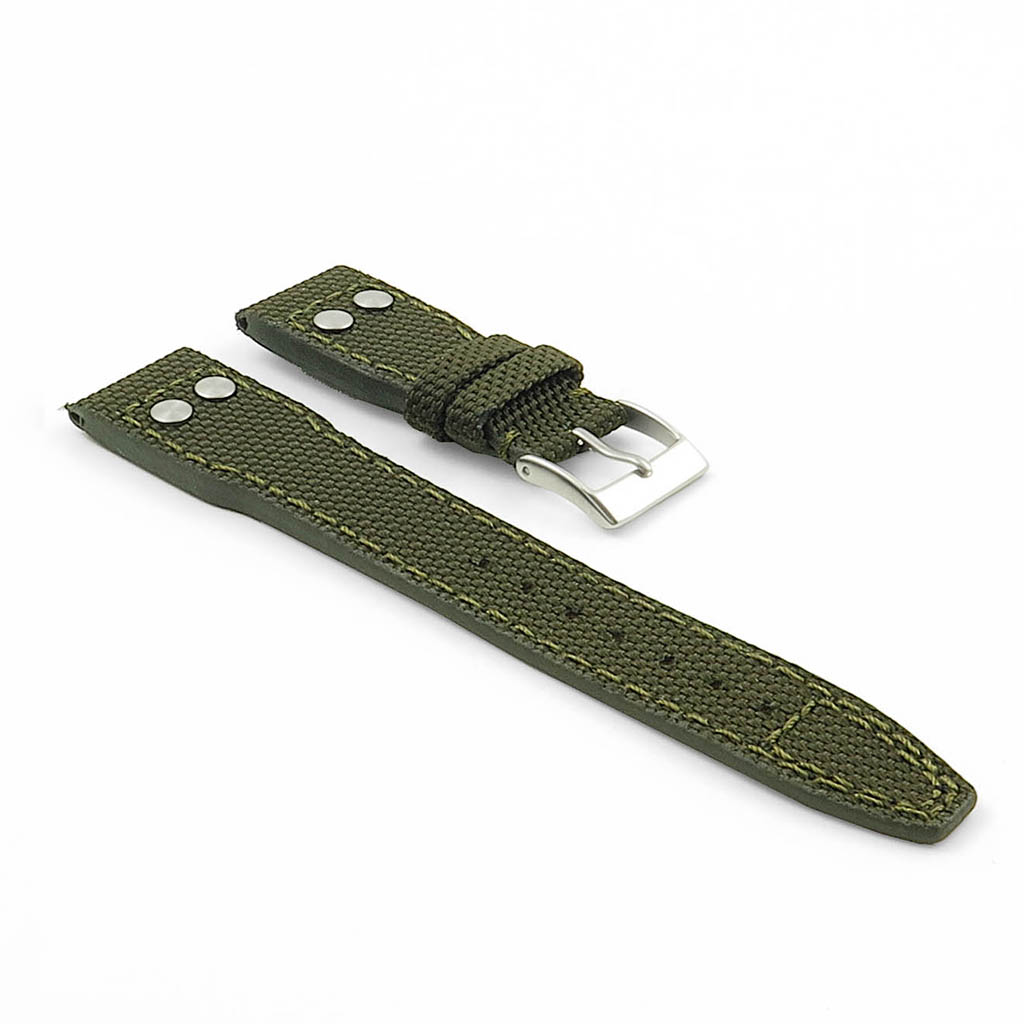 DASSARI Crossover Nylon Strap with Rivets StrapsCo