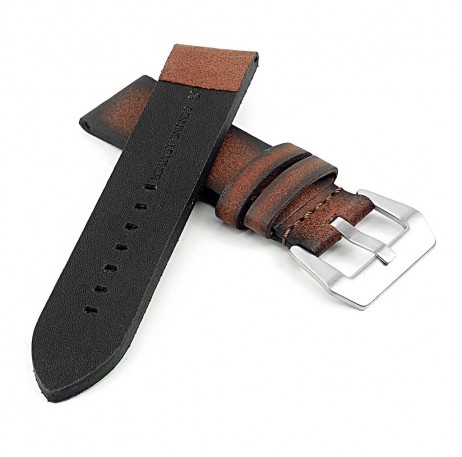 DASSARI Opus Thick Distressed Italian Leather Strap | StrapsCo