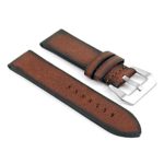 DASSARI Opus ps2.8 Thick Distressed Italian Leather Strap in Rust