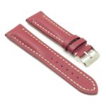 DASSARI Transit brb2.6.22 Smooth Italian Leather Strap red with white stitching