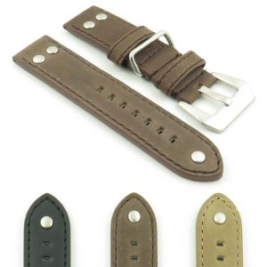 Gallery DASSARI Liberty P600 Leather Strap with Metal Keeper and Rivets