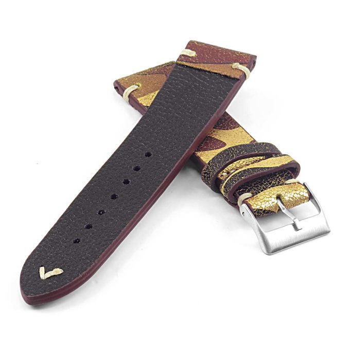 st16.17 Suede Camo Watch Strap in Mettalic camo