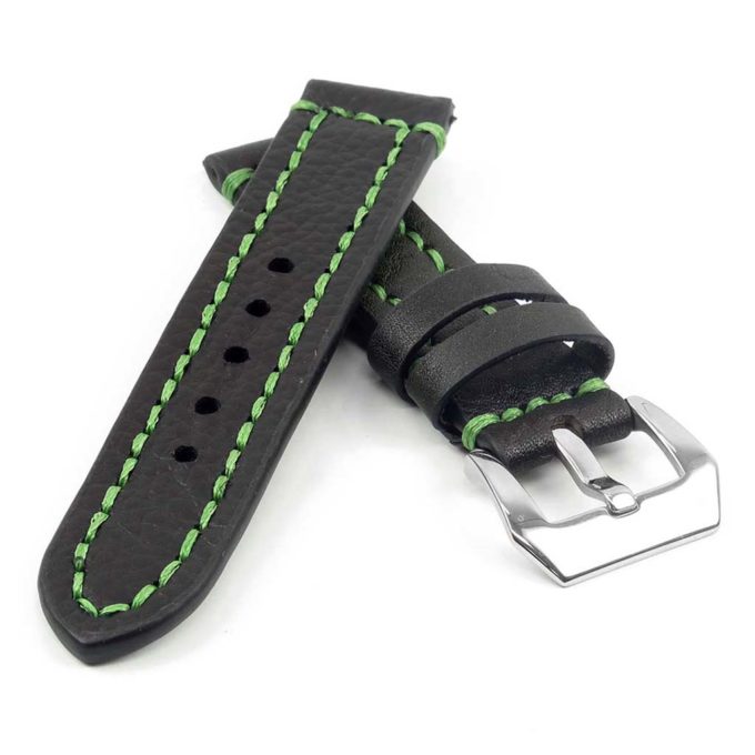 st12.11 Thick Leather Strap with Darkened Ends in green