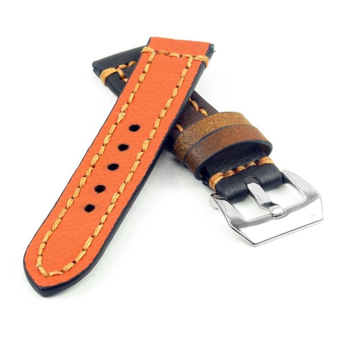 st12.3 Thick Leather Strap with Darkened Ends in tan