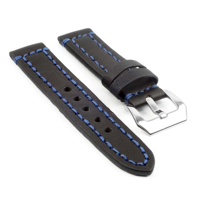 st12.5 Thick Leather Strap with Darkened Ends in blue
