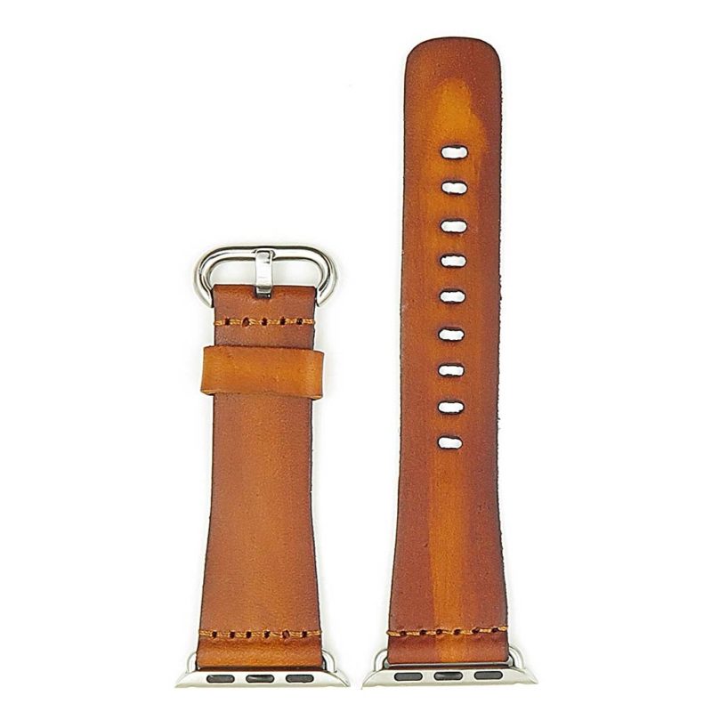 st712.3 Vintage Leather Watch Strap for Apple Watches in Tan