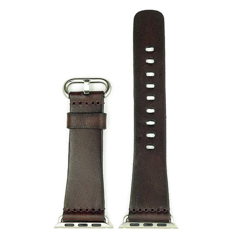 st793.2 Vintage Leather Watch Strap for Apple Watches in Dark Brown