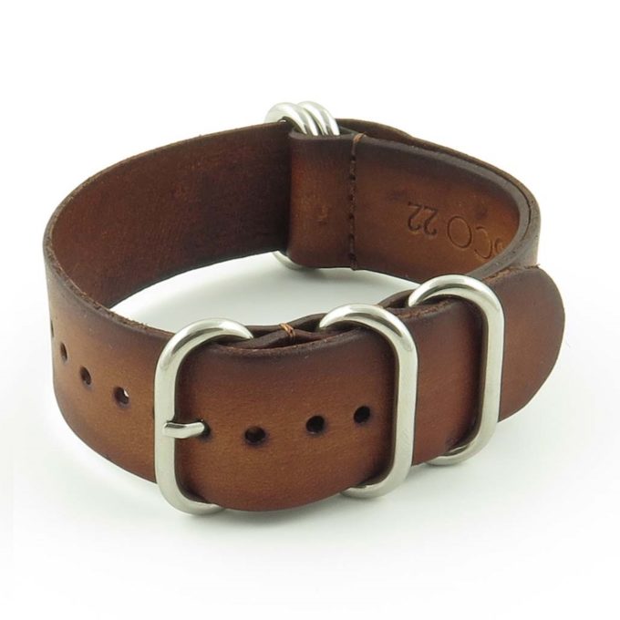 st793.3 Faded Vintage Leather NATO Strap in Brown