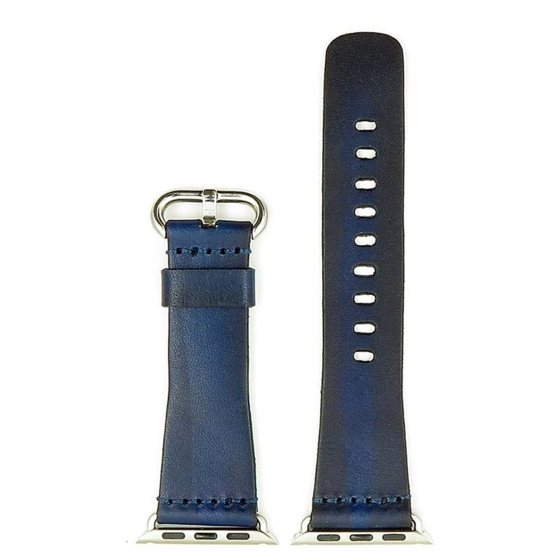 st793.5 Vintage Leather Watch Strap for Apple Watches in Blue