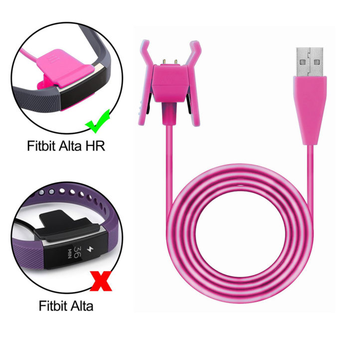 fb.ch8.13 Charger Clip for Fitbit Alta HR in Fushia 3