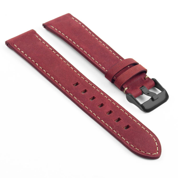 sw.l1.6.mb DASSARI Vintage Strap with Black Buckle in Red
