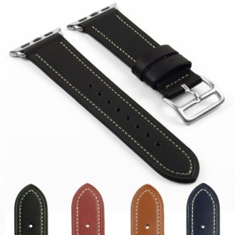 DASSARI Smooth Leather Strap for Apple Watch