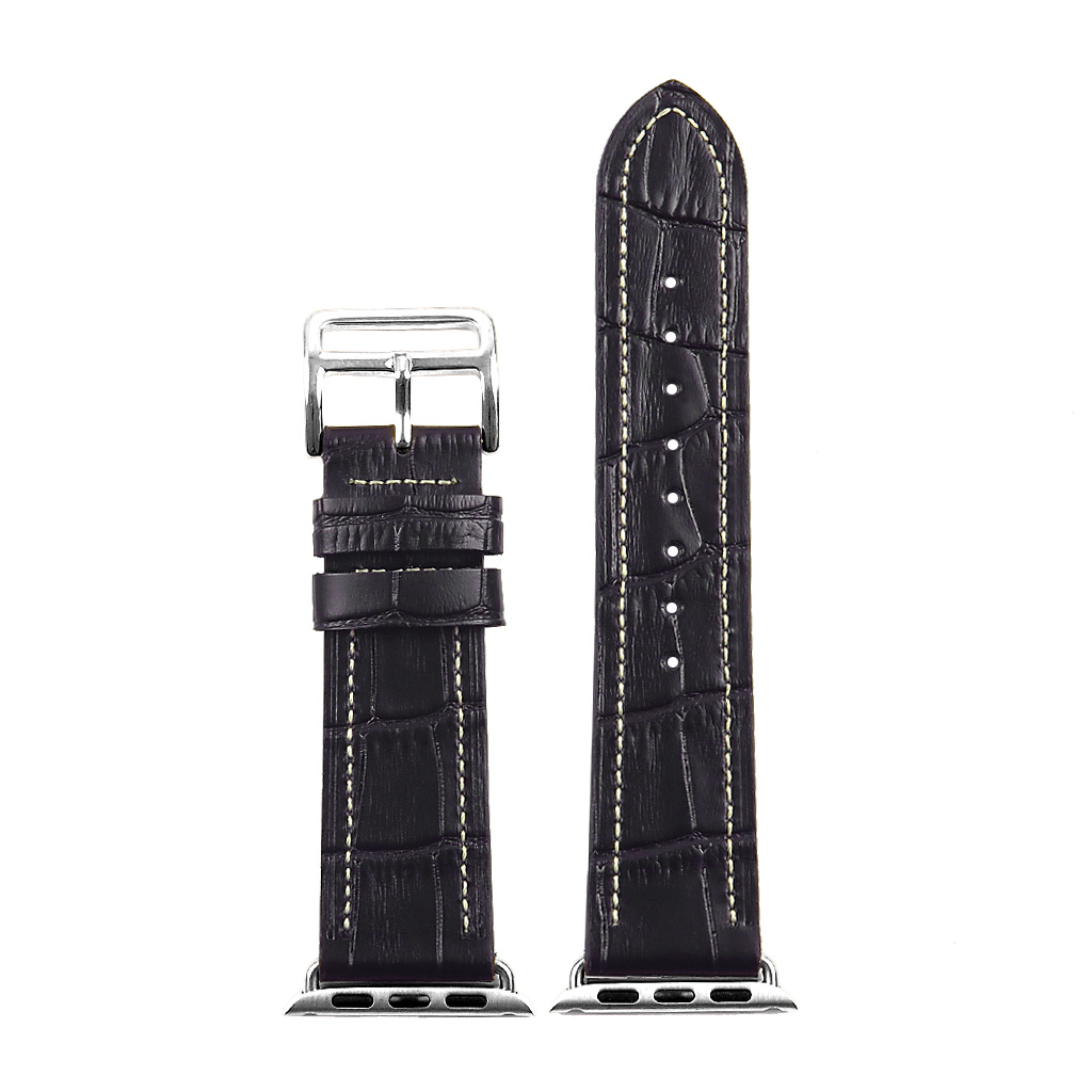 DASSARI Croc Embossed Leather Strap w/ Hermes Buckle Style for Apple ...