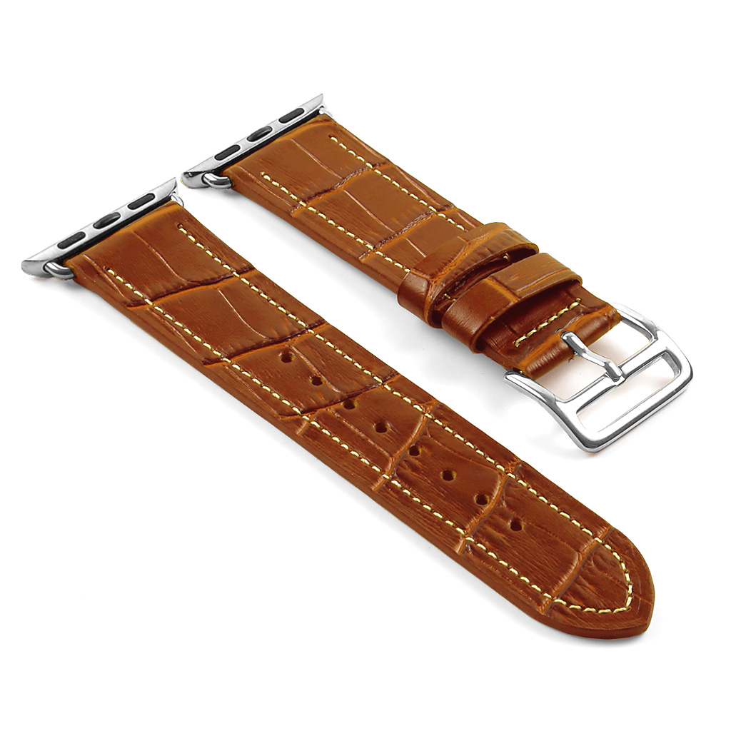 DASSARI Croc Embossed Leather Strap w/ Hermes Buckle Style for Apple ...