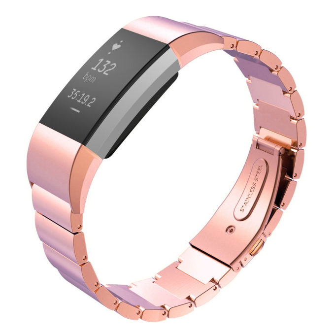 fb.m26.rg Charge 2 Stainless Steel Band Flat Rectanglar Link in Rose Gold