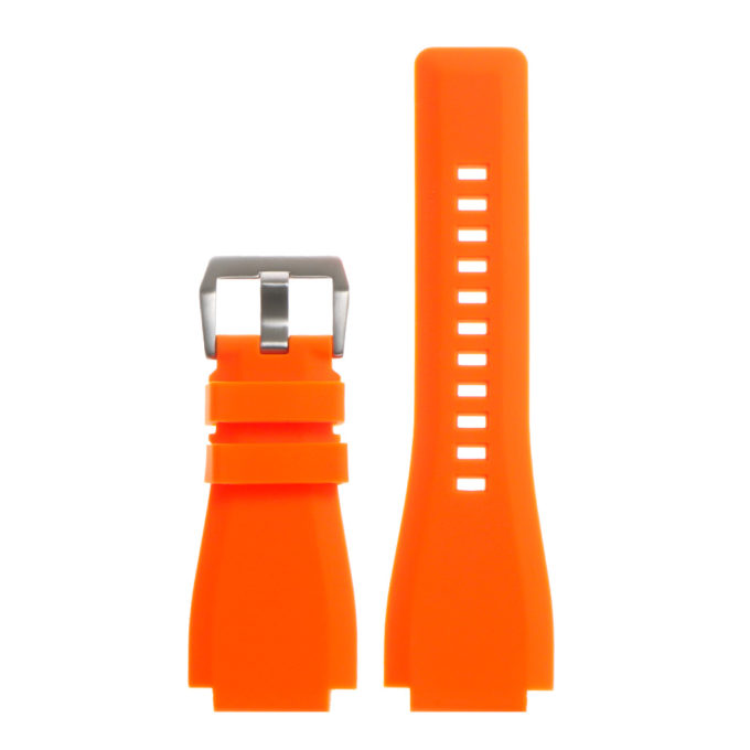 Pu7.12 Silicone Strap For Bell And Ross In Orange 2
