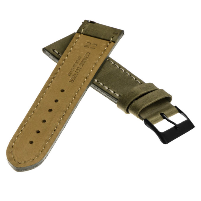Df2.11.mb Leather Strap W Matte Black Buckle In Green 2