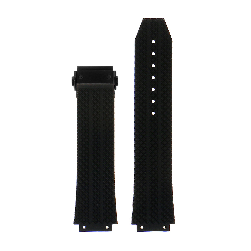 StrapsCo Silicone Rubber Watch Band Strap Hublot Big Bang w/Matte Black