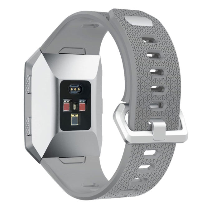 FIXfb.r18.7 Fitbit Ionic Silicone Rubber Sports Strap In Grey 2