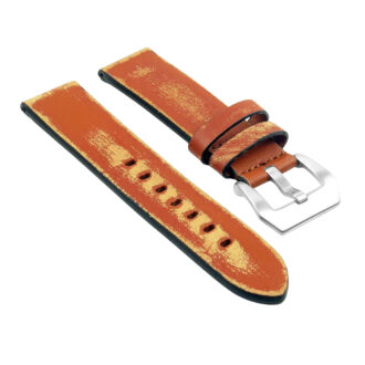 St13.3 Destroyed Thick Leather Strap In Tan