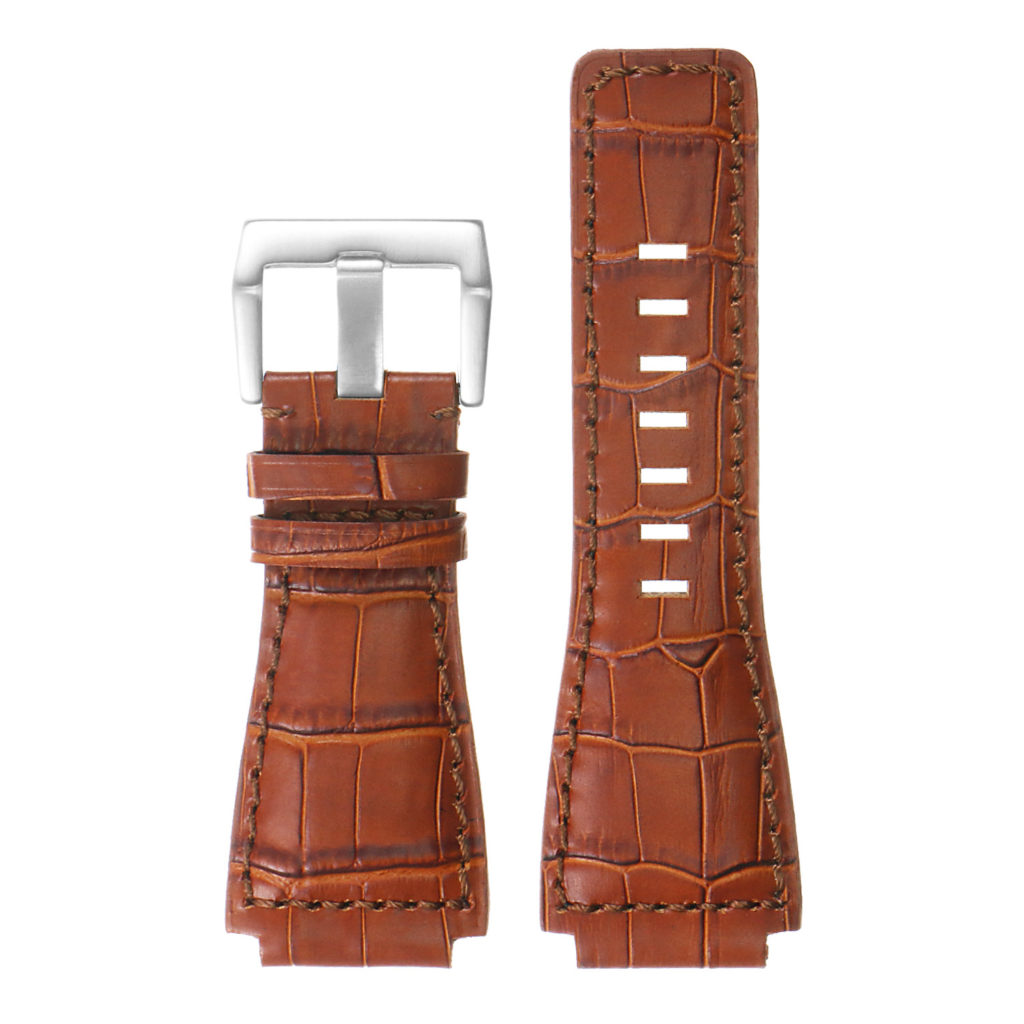 DASSARI Croc Embossed Leather Strap for Bell & Ross | StrapsCo