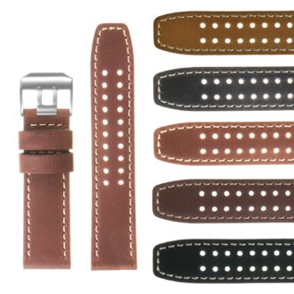 Vintage Leather Watch Strap For Luminox Evo