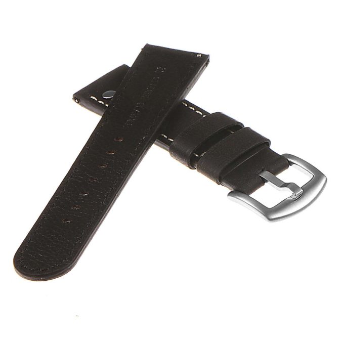Ds14.1 DASSARI Vintage Leather Watch Strap In Black 2