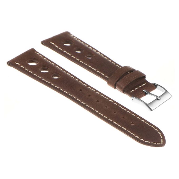Ra4.2 Vintatge Leather Rally Watch Strap In Brown