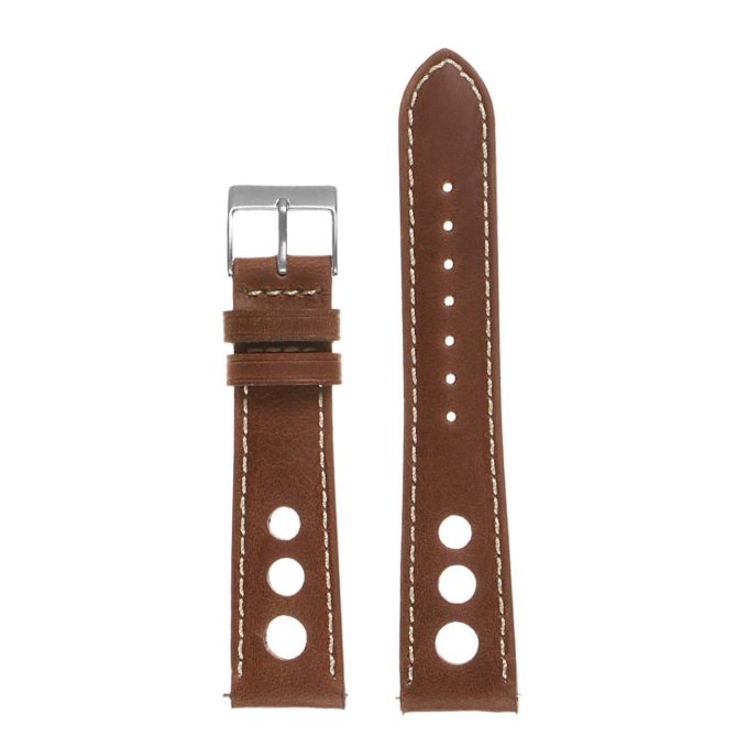 Ra4.3 Vintatge Leather Rally Watch Strap In Tan 3