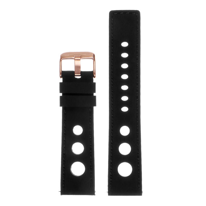 Pu11.1.1.rg Silicone Rally Strap In Black W Rose Gold Buckle 3