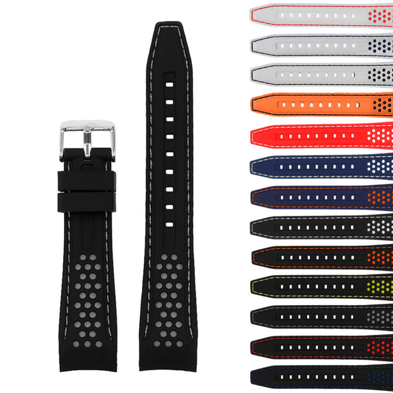 Perforated Rubber Strap with Curved Ends