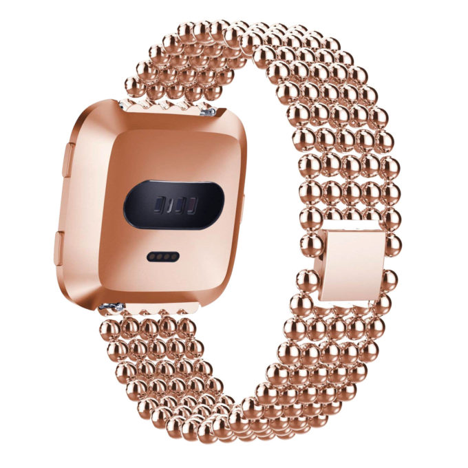 Fb.m53.rg Back Stainless Steel Band Fit Fitbit Versa In Rose Gold