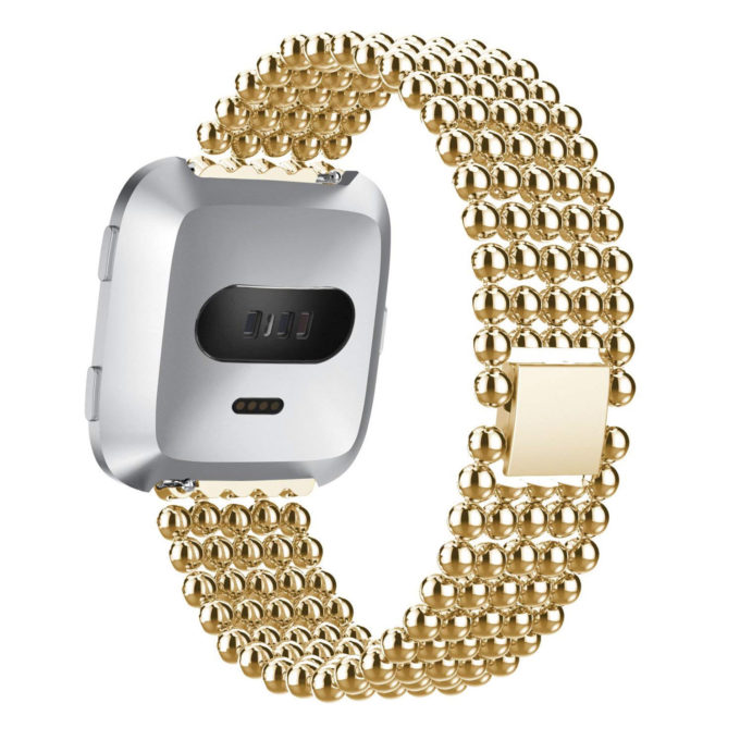 Fb.m53.yg Back Stainless Steel Band Fit Fitbit Versa In Yellow Gold