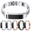 Fb.m59.ss.5 Gallery Fitbit Alta Stainless Bangle Bracelet W Blue Rhinestone In Silver