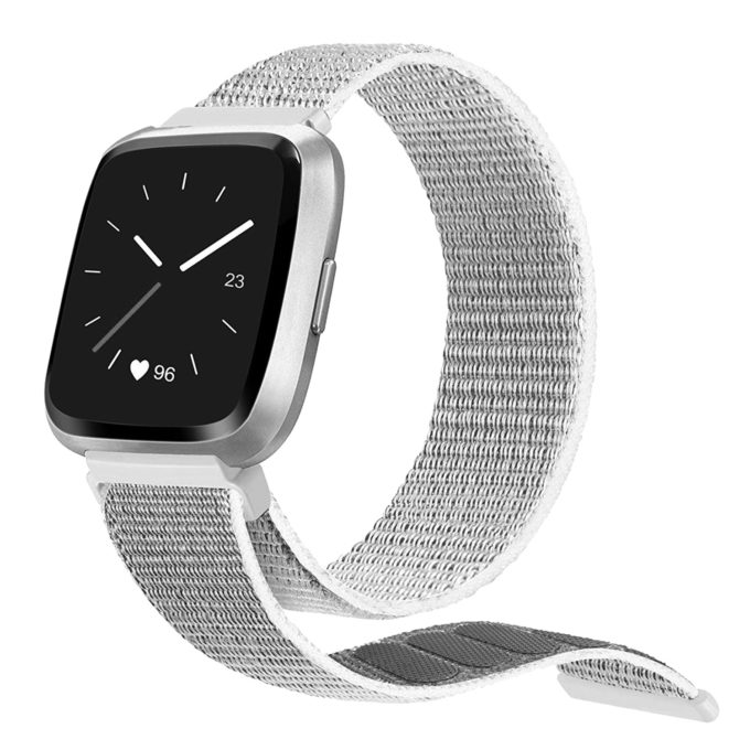 Fb.ny4.22 Side Nylon Strap Fits Fitbit Versa In White