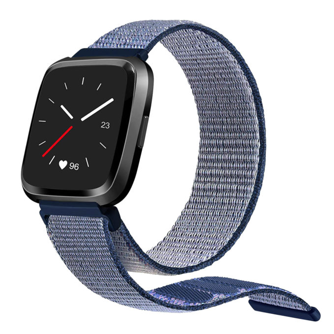 Fb.ny4.5 Side Nylon Strap Fits Fitbit Versa In Blue