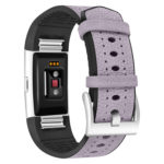 Fb.r26.18 Back Leather Strap Fits Fibit Charge 2 In Purple