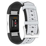 Fb.r26.22 Back Leather Strap Fits Fibit Charge 2 In White