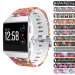 Fb.r29.k Gallery Paisley Pattern Rubber Strap Fits Fitbit Ionic