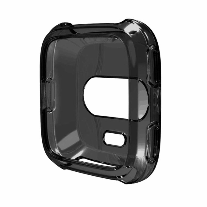 Fb.pc6.1 Front Silicone Shock Proof Case Fits Fitbit Versa In Black 2