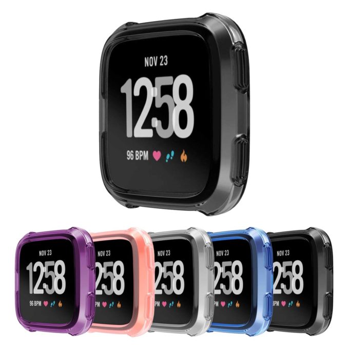 Fb.pc6.1 Gallery Silicone Shock Proof Case Fits Fitbit Versa In Black