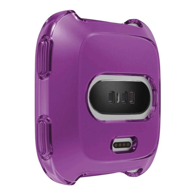 Fb.pc6.18 Back Silicone Shock Proof Case Fits Fitbit Versa In Purple