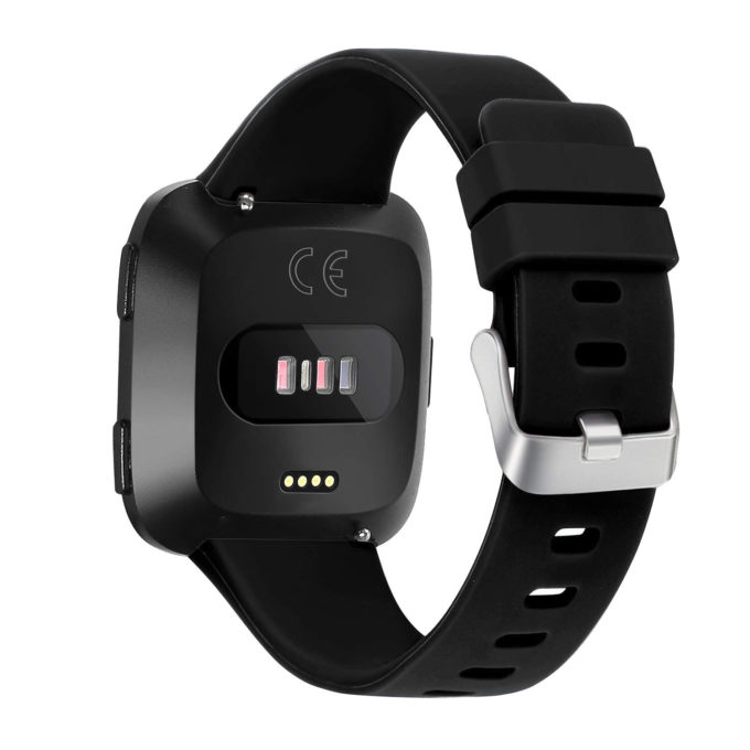 Fr.r31.1 Back Silicone Strap Fits Fitbit Versa In Black