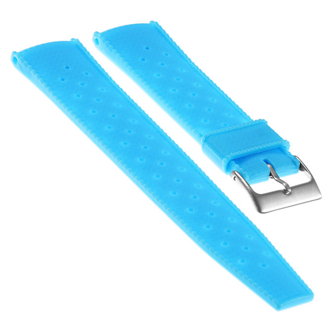 Pu15.5a Angled Rubber Strap In Light Blue