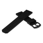Pu16.1.mb Back Silicone Rubber Strap With Matte Black Buckle In Black
