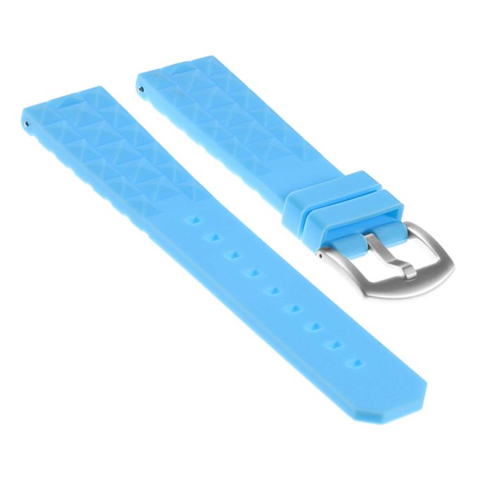 Pu16.5a Angled Silicone Rubber Strap In Blue