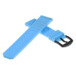 Pu16.5a.mb Back Silicone Rubber Strap With Matte Black Buckle In Blue